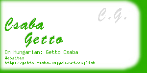 csaba getto business card